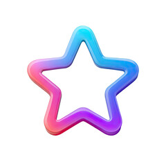 Colorful, outlined star graphic (2)