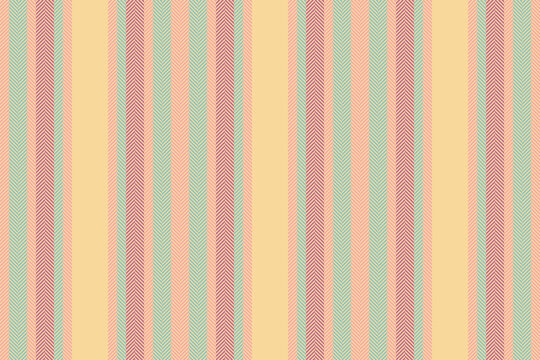 Infinity textile background texture, piece fabric seamless vertical. Linen pattern stripe vector lines in amber and red colors.