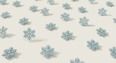 Elegant winter holiday background with delicate light blue snowflakes perfect for festive promotions and cheerful seasonal designs for the new year