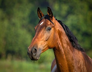 Close-up of a horse's head