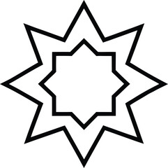 abstract line art islamic star tile pattern