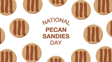 Celebrate National Pecan Sandies Day with a delightful pattern of delicious cookies.