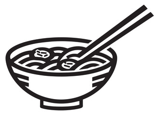Stylish Japanese Food Icon in Modern Professional Thin Line Vector Illustration