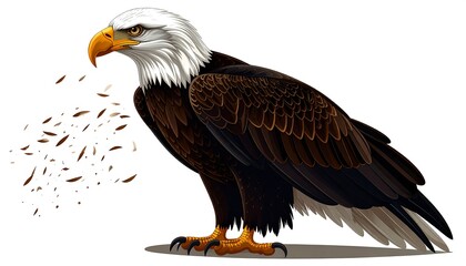 Fototapeta premium Eagle dropping food