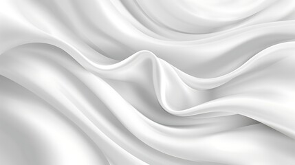Fototapeta premium Elegant White Silk Fabric Textures with Soft Drapes and Gentle Waves for Backgrounds and Fashion Design Projects