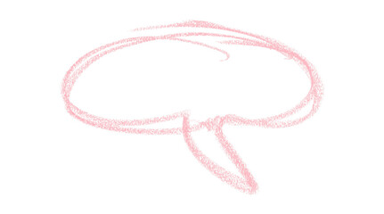 Hand drawn pink pencil lines, circles, stripes and squiggly lines on transparent background.