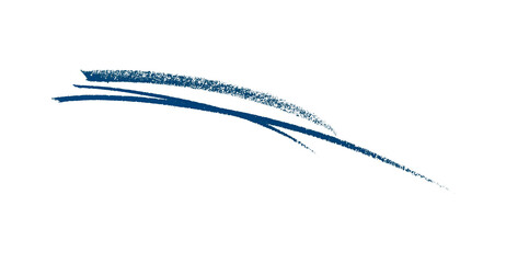 Hand drawn blue pencil lines, circles, stripes and squiggly lines on transparent background.