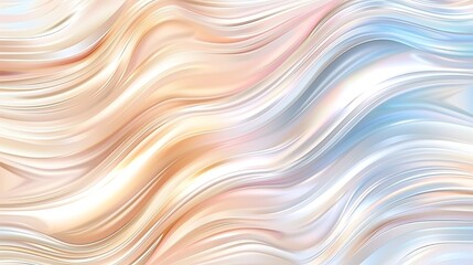Fototapeta premium Abstract Soft Wave Background with Gentle Color Gradients in Beige, Cream, and Light Blue Tones for Creative Use