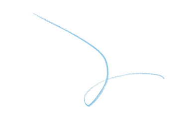Obraz premium Hand drawn light blue pencil lines, circles, stripes and squiggly lines on a transparent background.