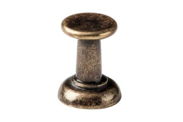 Antique-toned metal push pin