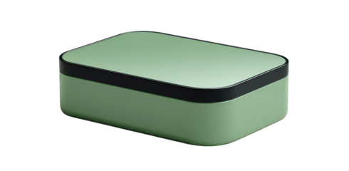 Sage green rectangular food container