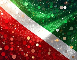 Festive, sparkling backdrop with diagonal stripes
