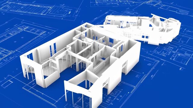 Architectural blueprint of a house plan