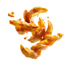 Dried fruit slices, light orange, abstract,  organic,  isolated