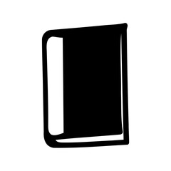 Stylized illustration of a closed book with a simple design approach