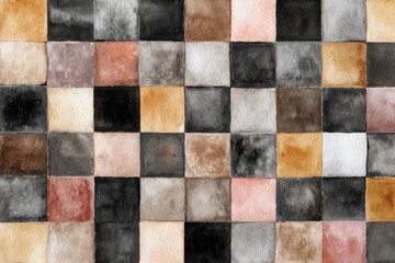 Fototapeta premium Checkerboard tile with gradient: A visually captivating and harmonious tile checkerboard pattern, boasting a gradient of subtle colors and textures.