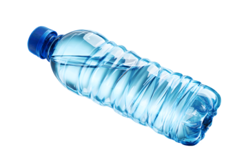 Plastic water bottle isolated on transparent background