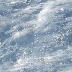 Obraz premium Blue Toned Sparkling Snow Surface with Wavy Drifts