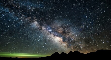 Milky Way Galaxy with Mathematical Equations.