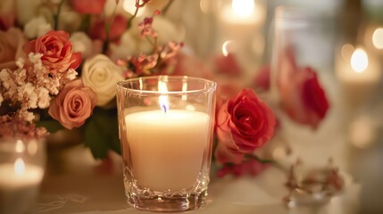 Scented candle decor arrangements
