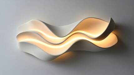 Sculptural wall light featuring flowing shapes and dramatic illumination for a decorative touch