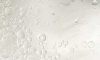 Abstract clear water bubbles oil background