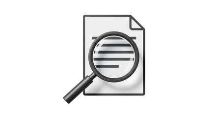 Isolated investigation research review, search, looking at a document, check the file paper