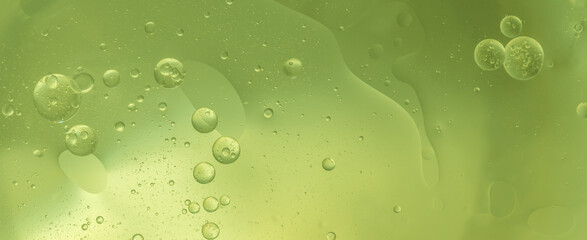 Abstract Green water bubbles background