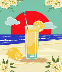 Cocktail on a summer beach
