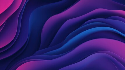 Obraz premium Abstract Purple and Blue Waves Digital Art