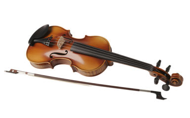 Violin isolated on transparent background