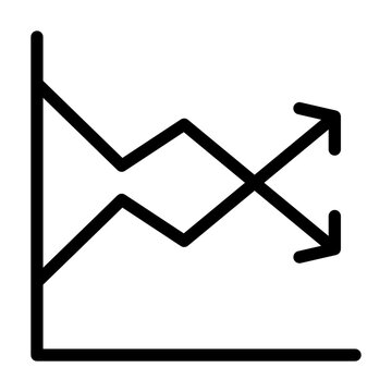 line graph line icon