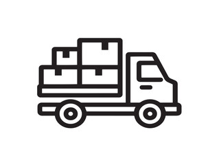 Professional Logistics Icon with Clean Minimal Vector Line Work