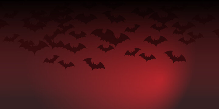 Maroon Halloween background with bat and full moon ornaments eps 10