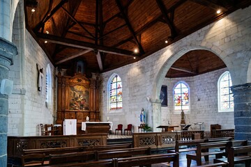 Ennevelin, France le 23 septembre 2025 : Église catholique Saint-Quentin à Ennevelin, village...
