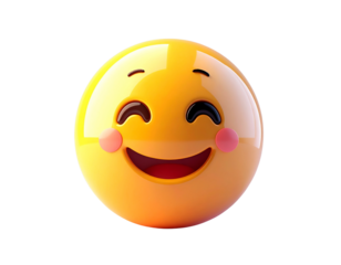 Minimalist 3D Smiley PNG