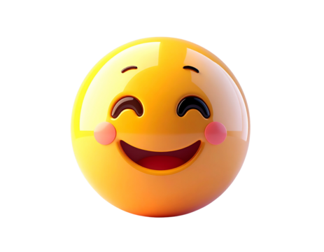 Minimalist 3D Smiley PNG - Powered by Adobe