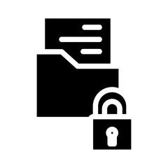 confidential glyph icon