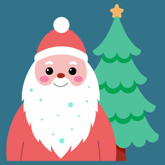 christmas card with santa claus