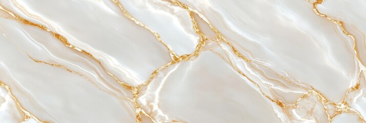 Elegant Backdrop Featuring Creamy Tones and Fluid Shapes with Stunning Gold Veins for Modern Art