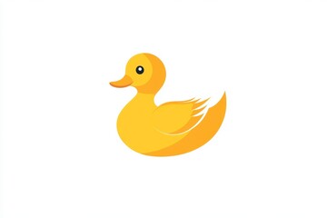 Fototapeta premium This vibrant cartoon duckling features a playful design with bright yellow colors. Ideal for children's themes, playful art, or summer concepts, it brings joy and charm.