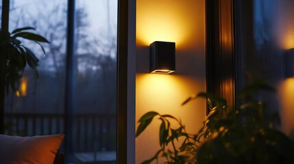 Solar-powered indoor wall lights