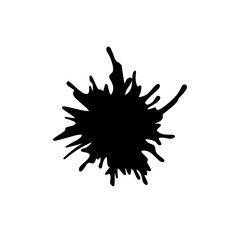 Dynamic and abstract vector illustration of a black ink splatter. A grunge, artistic element perfect for backgrounds, overlays, or adding a raw, edgy texture to any design project.