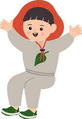 앉아있는 어린이