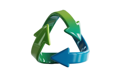 Recycle symbol isolated on transparent background