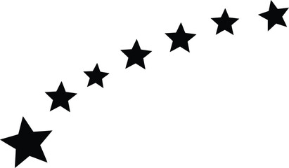 Shooting star trail sparkle light celestial cosmic graphic element vector