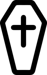Coffin icon design for templates.
