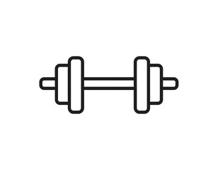 Simple black outline dumbbell