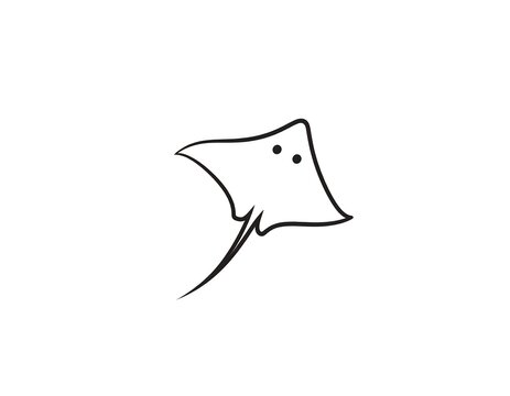 cartoon stingray outline