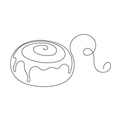 Minimalist One Line Cinnamon Bun